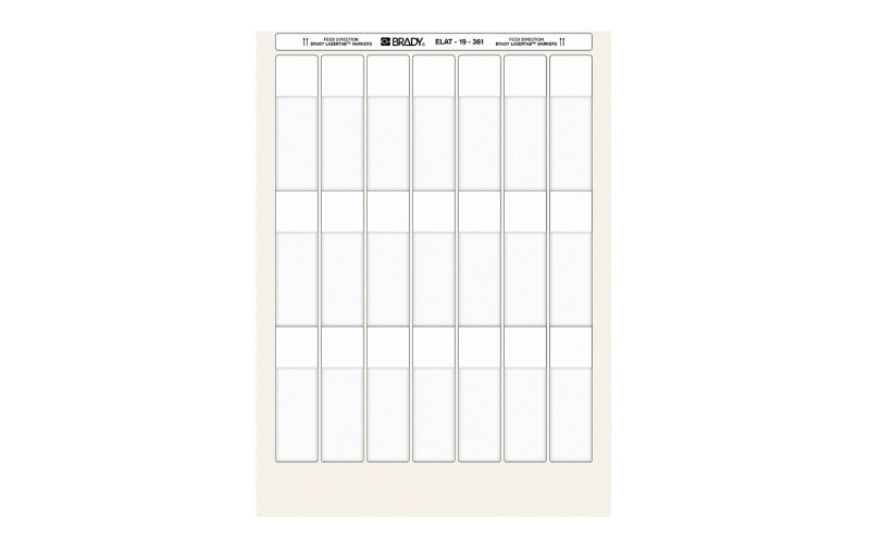 LaserTab Self-laminating Polyester Cable Labels A4, ELAT-19-361-1 LaserTab Self-laminating Polyester Cable Labels A4, ELAT-19-361-1