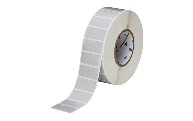 Brady Tamper Resistant Silver Labels THT-17-362-3, 25.40mm x 50.80mm x 3,000 labels