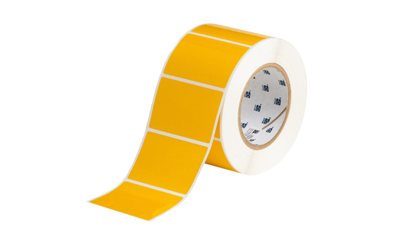 Brady Yellow Labels THT-19-423-3-YL, 50.80mm x 76.2mm x 1,000 labels