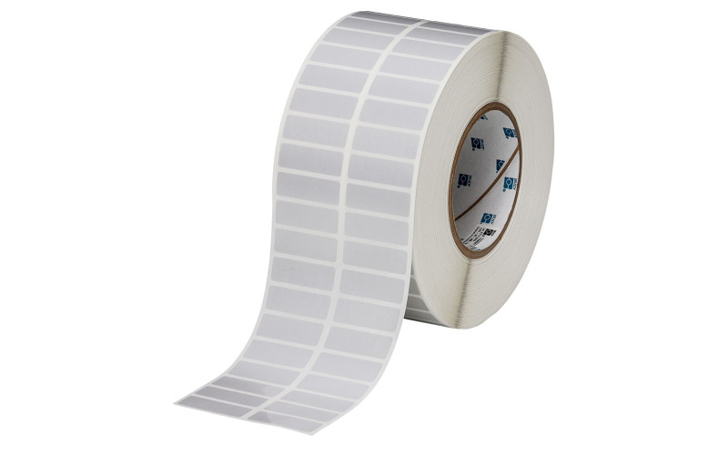 Brady Tamper Resistant Silver Labels THT-37-362-10, 12.70mm x 38.10mm x 10,000 labels