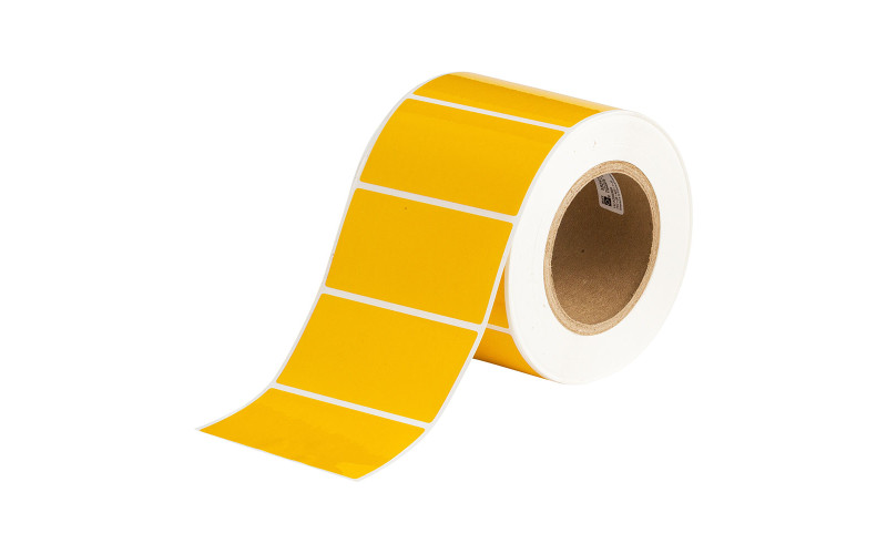 Brady Yellow Labels THT-55-423-1-YL, 50.80mm x 101.6mm x 1,000 labels
