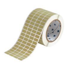 Brady Polyimide Amber Labels THT-57-724-10, 9.53mm x 17.78mm x 10,000 labels