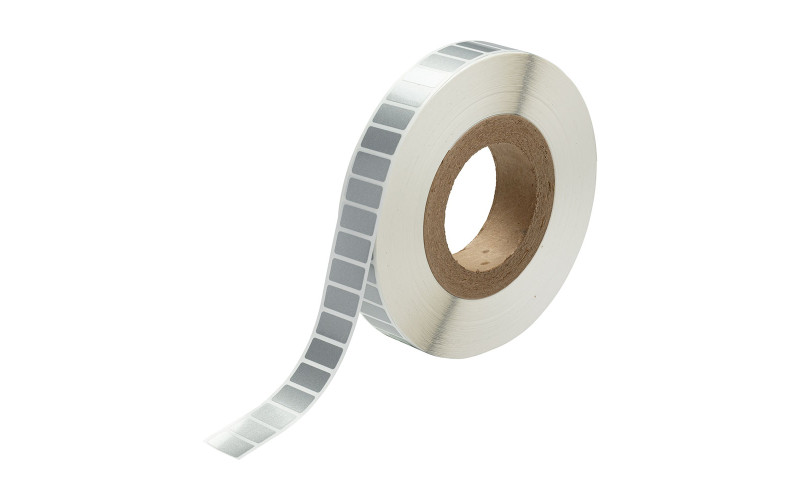 Brady Tamper Resistant Silver Labels THT-59-362-10, 12.70mm x 25.40mm x 10,000 labels