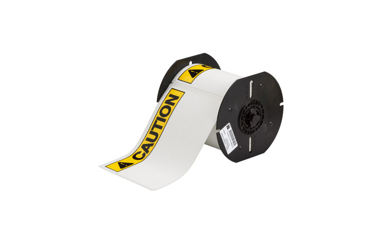 Outdoor CAUTION labels, white, 57mm x 75mm x 300 labels (B30-241-595-ANSICA)