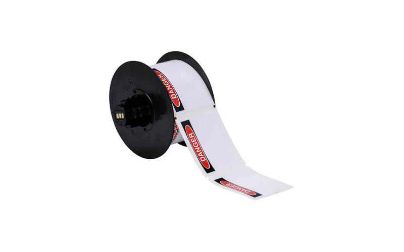 Outdoor DANGER labels, white, 57mm x 75mm x 300 labels (B30-241-595-OSHADA)