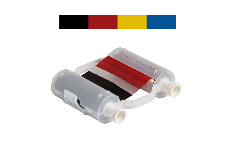 Black/Red/Yellow/Blue Ribbon, B30-R10000-KRYB-16, 400mm panels x 60m