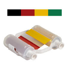 Black/Red/Yellow/Green Ribbon, B30-R10000-KRYG-8, 200mm panels x 60m