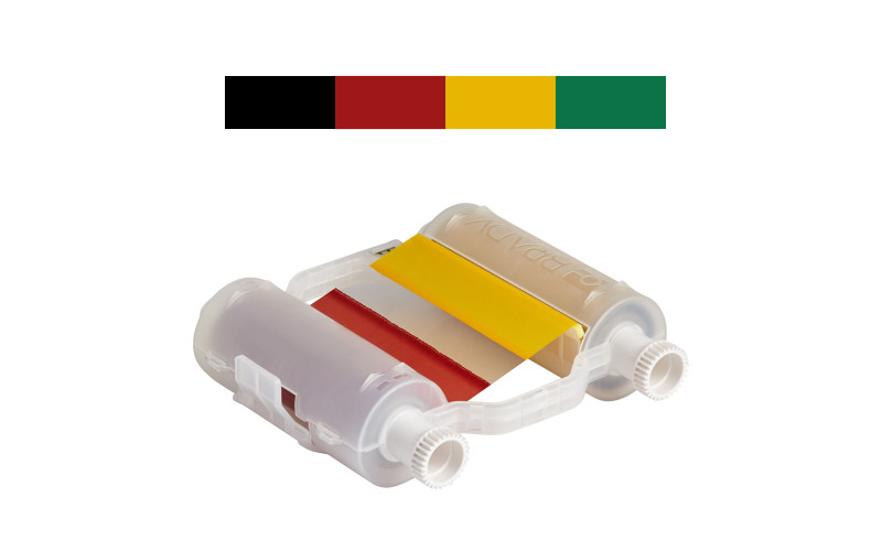 Black/Red/Yellow/Green Ribbon, B30-R10000-KRYG-8, 200mm panels x 60m Black/Red/Yellow/Green Ribbon, B30-R10000-KRYG-8, 200mm panels x 60m