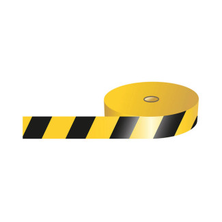Barricade Tape, Black and Yellow - 75mm x 500m roll Barricade Tape, Black and Yellow - 75mm x 500m roll