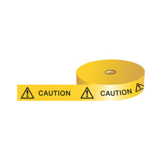 Barricade Tape, Caution with Symbol - 75mm x 250m roll Barricade Tape, Caution with Symbol - 75mm x 250m roll