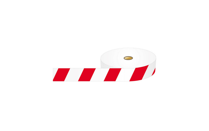 Barricade Tape, Red and White - 75mm x 500m roll Barricade Tape, Red and White - 75mm x 500m roll