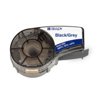 B595 Vinyl Label Black/Grey 19mm x 6.4m (M21-750-595-GY)