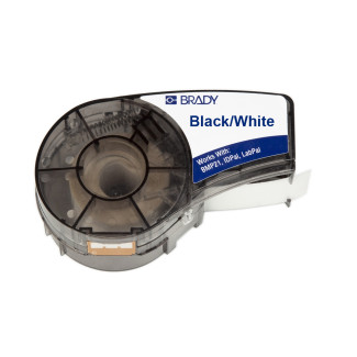 B499 Nylon Cloth Label Black/White 9.5mm x 4.8m (M21-375-499)