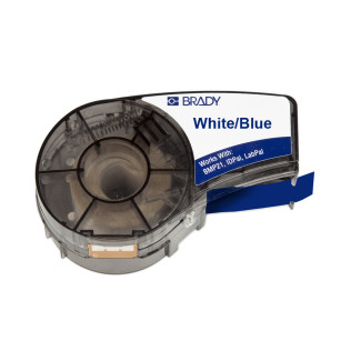 B595 Vinyl Label White/Blue 12.7mm x 6.4m (M21-500-595-BL) B595 Vinyl Label White/Blue 12.7mm x 6.4m (M21-500-595-BL)