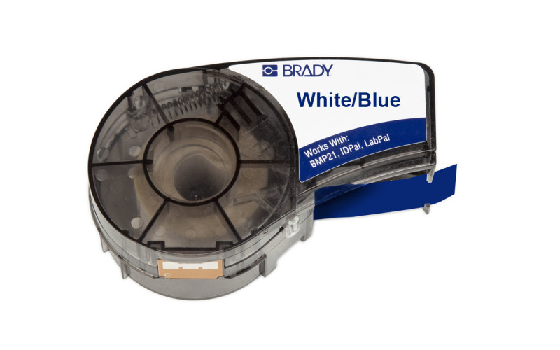 B595 Vinyl Label White/Blue 19mm x 6.4m (M21-750-595-BL) B595 Vinyl Label White/Blue 19mm x 6.4m (M21-750-595-BL)