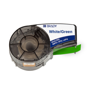 B595 Vinyl Label White/Green 12.7mm x 6.4m (M21-500-595-GN) B595 Vinyl Label White/Green 12.7mm x 6.4m (M21-500-595-GN)