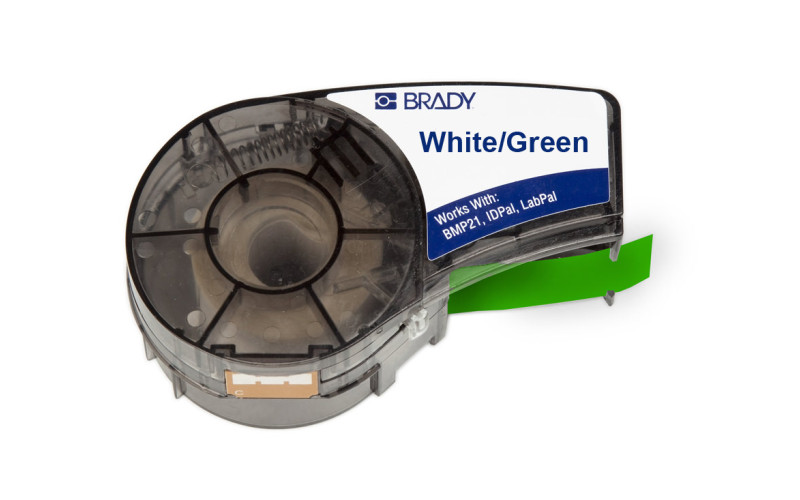 B595 Vinyl Label White/Green 12.7mm x 6.4m (M21-500-595-GN) B595 Vinyl Label White/Green 12.7mm x 6.4m (M21-500-595-GN)