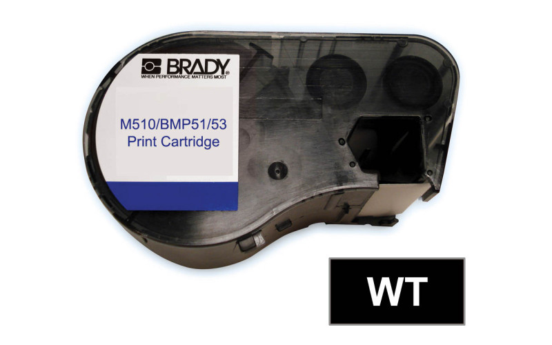 B595 Outdoor 8Yr Vinyl, White/Black 38mm x 7.6m (M5C-1500-595-BK-WT)