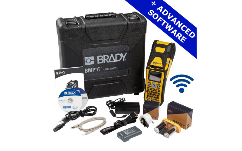 Brady BMP61 Label Printer, Wi-Fi, Advanced Software (BMP61-QWERTY-UK-W-PWID)