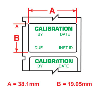 Calibrated Green on White labels, 19.1mm(W) x 38.1mm(H) x 250 labels (M6-30-423-CALI) Calibrated Green on White labels, 19.1mm(W) x 38.1mm(H) x 250 labels (M6-30-423-CALI)