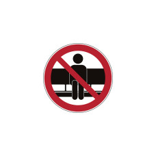 Self-Adhesive Polyester Label, DO NOT sit here 100mm diameter
