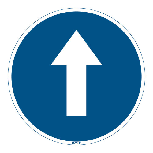 Floor Sign Go Straight, 350mm diameter (PIC906-D350-FLO)