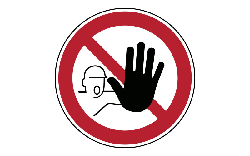 Floor Sign No Access, 350mm diameter (PIC209-D350-FLO)