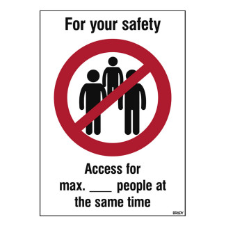 Covid-19 Maximum Access Sign, 210mm x 297mm, Rigid Polypropylene (M/PIC921/EN549/PP-210X297-1) Covid-19 Maximum Access Sign, 210mm x 297mm, Rigid Polypropylene (M/PIC921/EN549/PP-210X297-1)