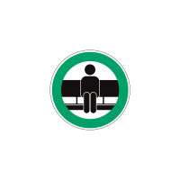 Self-Adhesive Polyester Label, SIT HERE 100mm diameter