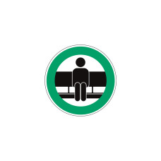 Self-Adhesive Polyester Label, SIT HERE 100mm diameter