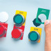 EPREP Labels - 61mm x 61mm, KEYED 30.5mm hole Yellow (B30EP-170-593-YL)