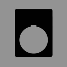 EPREP Labels - 30mm x 38mm, KEYED 22.5mm hole Black (B30EP-167-593-BK)