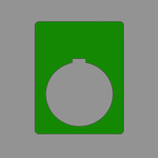 EPREP Labels - 30mm x 38mm, KEYED 22.5mm hole Green (B30EP-167-593-GN)