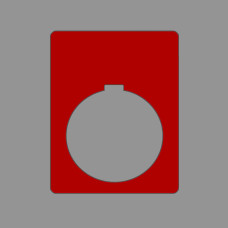 EPREP Labels - 46mm x 46mm, KEYED 30.5mm hole Red (B30EP-169-593-RD)