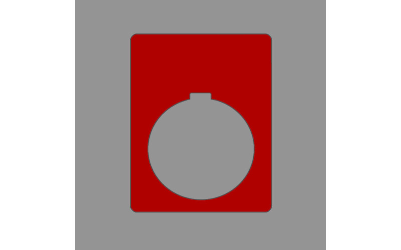 EPREP Labels - 61mm x 61mm, KEYED 30.5mm hole Red (B30EP-170-593-RD)