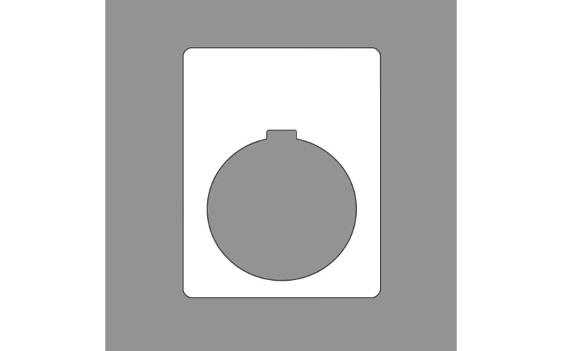 EPREP Labels - 30mm x 38mm, KEYED 22.5mm hole White (B30EP-167-593-WT)