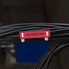 Halogen Free Cable Tags, RED, 15 x 75mm (250 box), BM-15x75-7643-RD