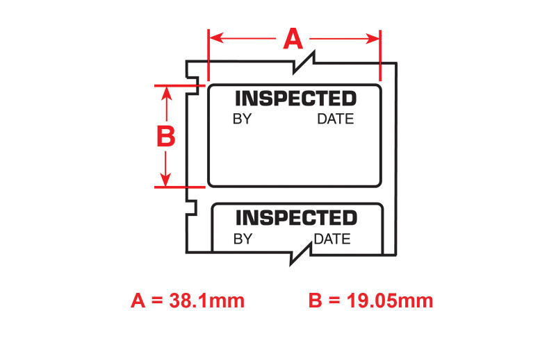 Inspected Black on White labels, 19.1mm(W) x 38.1mm(H) x 250 labels (M6-30-423-INSP) Inspected Black on White labels, 19.1mm(W) x 38.1mm(H) x 250 labels (M6-30-423-INSP)