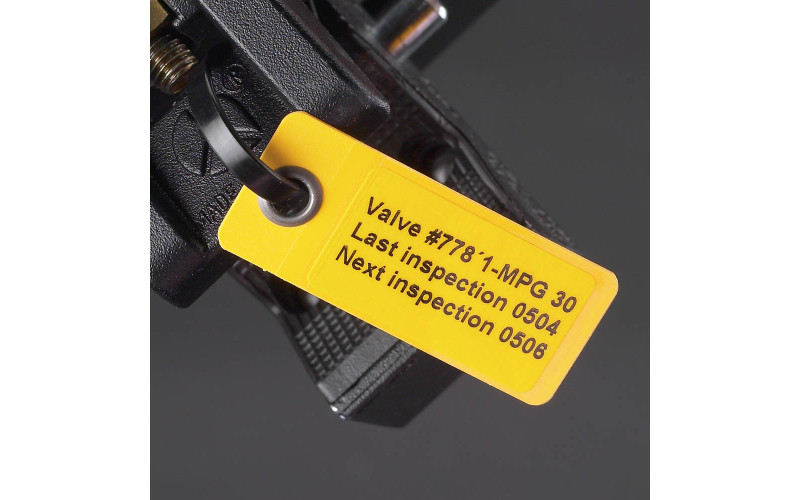 Laminat Blank Tags with Eyelet, YELLOW 150mm x 25mm x 50pcs (LT-150x25-B7645-WR)