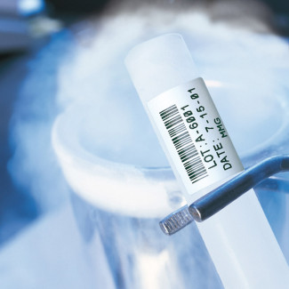 Polyester B461 Laboratory Label Black/White 12.7mm x 6.4m (M21-500-461-AW)