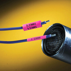 High Temp Sleeves Pink 1.2-2.8mm wire diam 25.8mm(W) x 6mm(H) x 100pcs (M6-125-1-345-PK)
