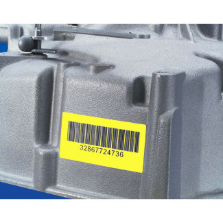 BBP33/i3300 Polyester, Standard Adhesive SATIN YELLOW - 20.0 x 8.0mm, 5000 labels (B33-G2-8423YL) 4 across