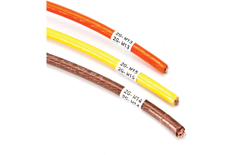 Self-Lam labels for 4-8mm wire diameter, 19mm(w) x 38mm(h) 1500 labels (B33-135-427AW)