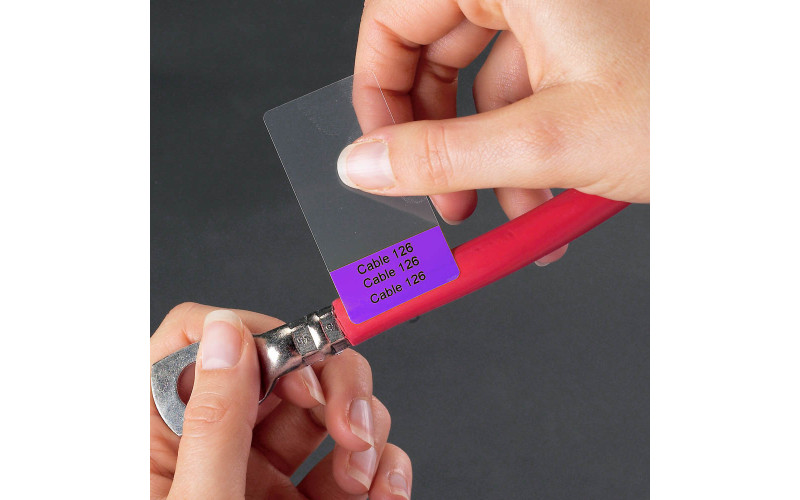 Self-lam Purple 6.7-14.2mm wire diam 25.4mm(W) x 63.5mm(H) x 100 labels (M6-21-427-PL)