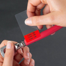 Self-lam Red 6.7-14.2mm wire diam 25.4mm(W) x 63.5mm(H) x 100 labels (M6-21-427-RD)