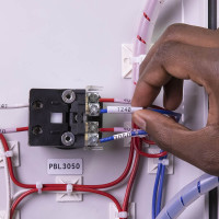 Rotating Self-Lam White 3-5mm wire diameter 13mm(W) x 44mm(H) 110 labels (M4-206-RO-427)