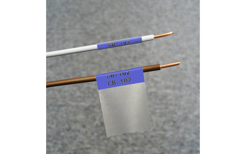 Self-lam Blue 2.7-5.1mm wire diam 25.4mm(W) x 25.4mm(H) x 250 labels (M6-19-427-BL)