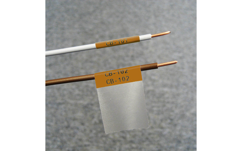 Self-lam Brown 2.7-5.1mm wire diam 25.4mm(W) x 25.4mm(H) x 250 labels (M6-19-427-BR)
