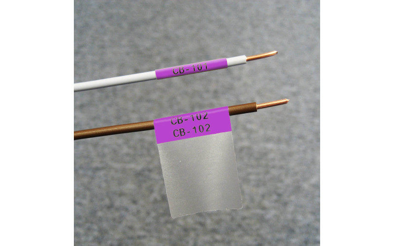 Self-lam Purple 2.7-5.1mm wire diam 25.4mm(W) x 25.4mm(H) x 250 labels (M6-19-427-PL)