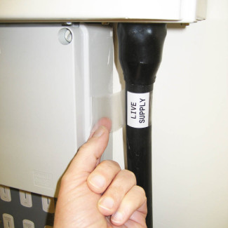 Self-Lam White 12-36mm wire diameter 38mm(W) x 152mm(H) 50 labels (M7-34-427) Self-Lam White 12-36mm wire diameter 38mm(W) x 152mm(H) 50 labels (M7-34-427)